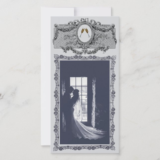 Romantic Vintage Wedding Thank You Card (Front)