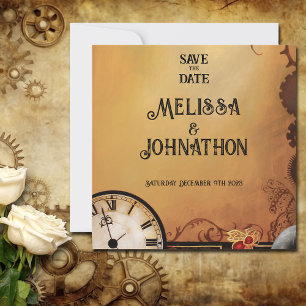 Romantic Vintager Steampunk Victorian Wedding Invitation