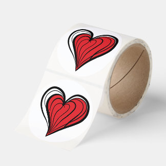 Romantic vinyl classic round sticker