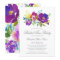 Romantic Violet Floral Bridal Shower Invitation