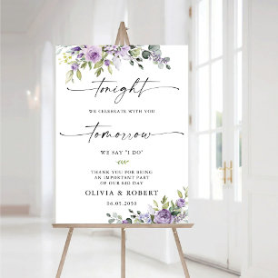 Romantic Violet Flower The Night Before Foam Board