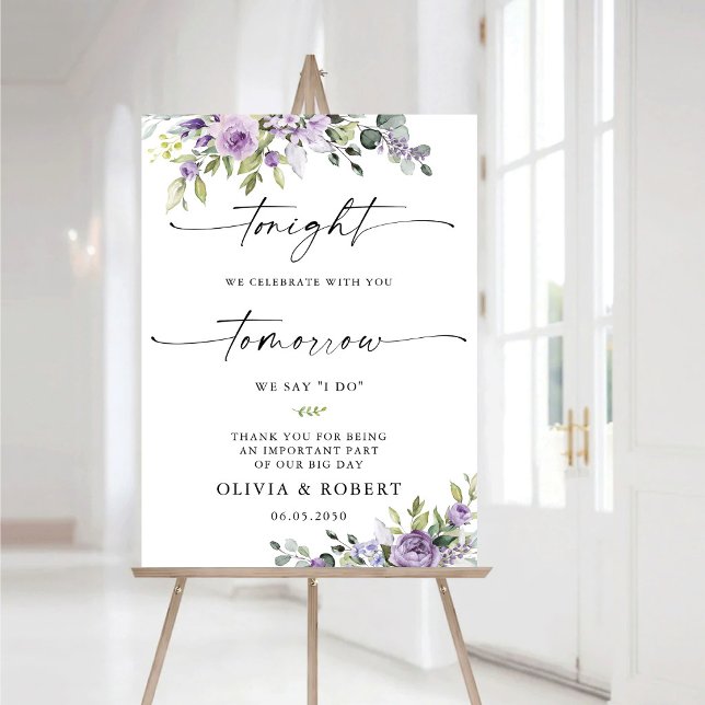 Romantic Violet Flower The Night Before Foam Board (Creator Uploaded)
