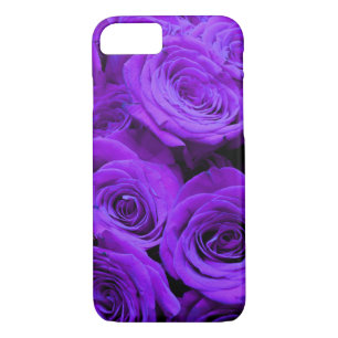 romantic violet purple roses, pretty rose bouquet iPhone 8/7 case