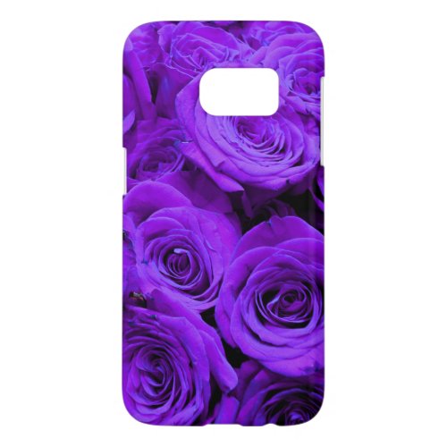 romantic violet purple roses pretty rose bouquet samsung galaxy s7 case
