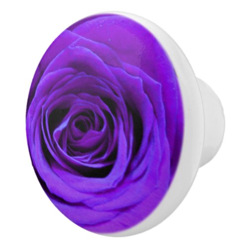 romantic violet purple roses pretty rose bouquet ceramic knob