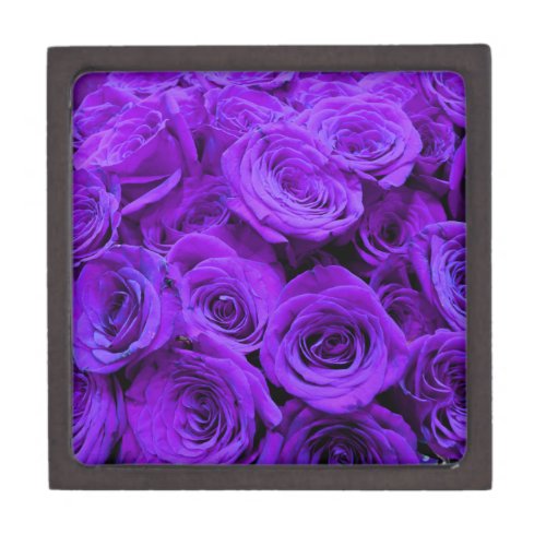 romantic violet purple roses pretty rose bouquet keepsake box