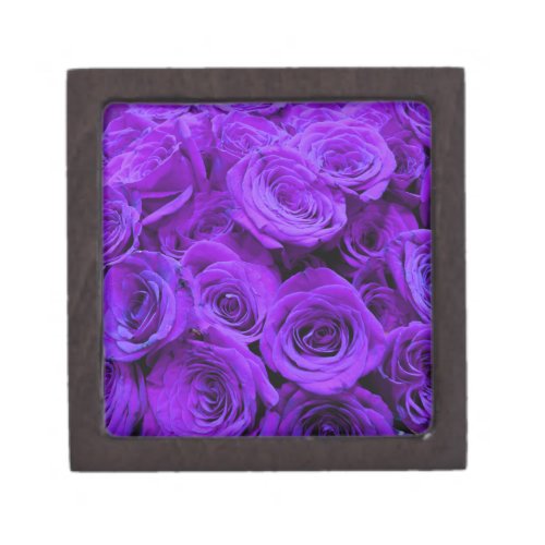 romantic violet purple roses pretty rose bouquet keepsake box