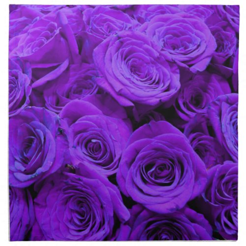 romantic violet purple roses pretty rose bouquet napkin