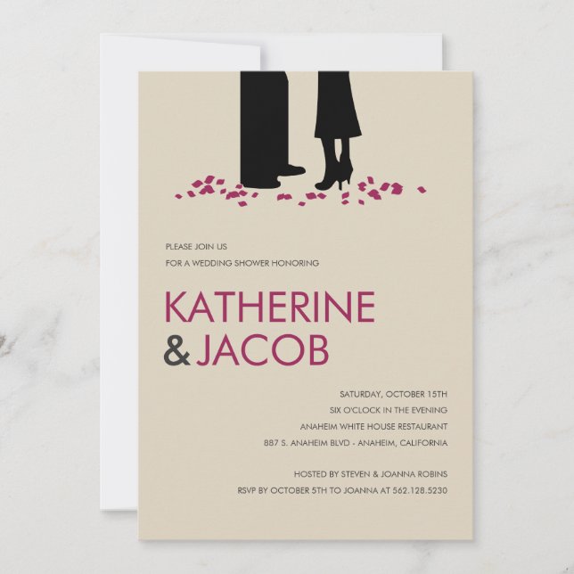 Romantic Vows Wedding Shower Invites (Front)