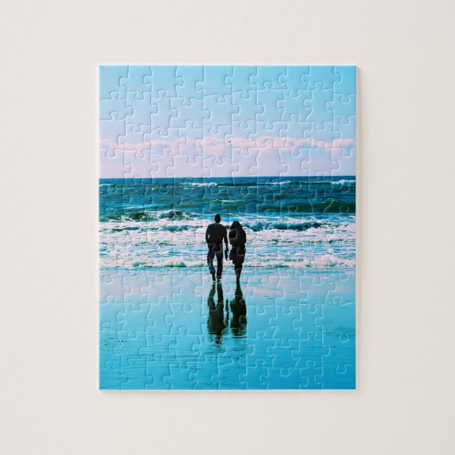 Romantic Walk on the Beach - 8x10 - 110 pc Jigsaw Puzzle (Vertical)