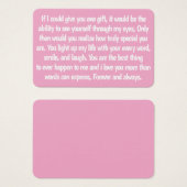 Romantic Wallet Insert Card (Front & Back)