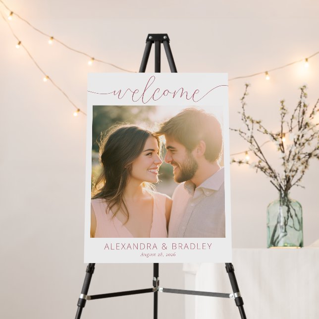 Romantic Warm Minimalist Photo Foam Board (In Situ (Stand))