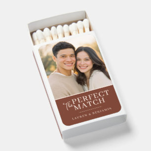 Romantic Warm Minimalist Photo Matchboxes
