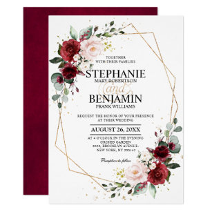 Floral Wedding Invitations Zazzle