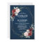 Romantic Watercolor Burgundy Navy Floral Geometric
