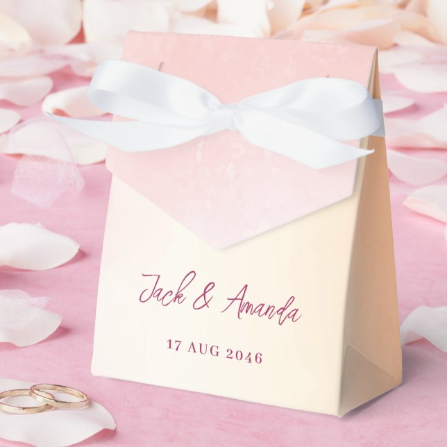 Romantic Watercolor Colorful Wedding Favor Box (Wedding)