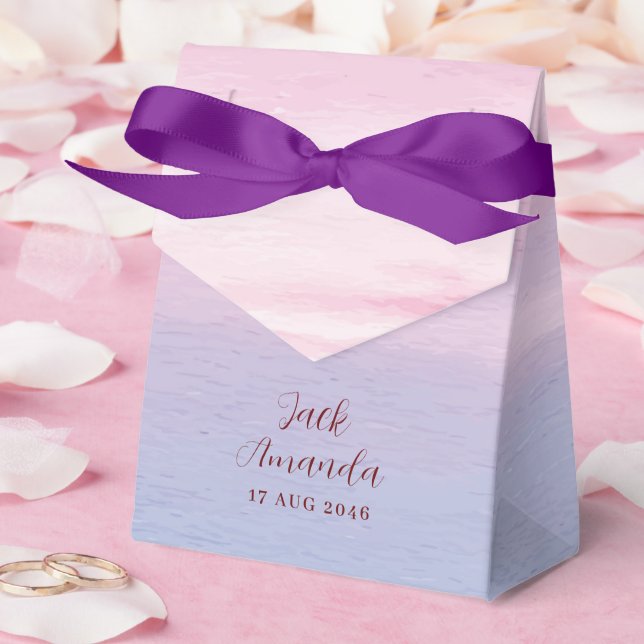 Romantic Watercolor Colorful Wedding Favor Box (Wedding)