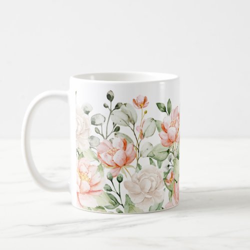 Romantic Watercolor Floral _ Elegant Mug