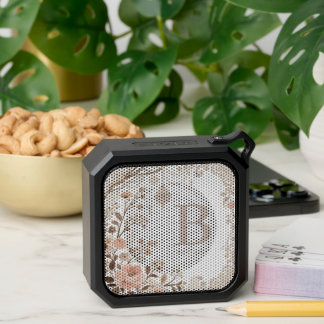 Romantic Watercolor Floral Filigree Design Bluetooth Speaker