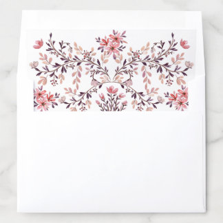 Romantic Watercolor Floral Frame-Fall Colors Envelope Liner