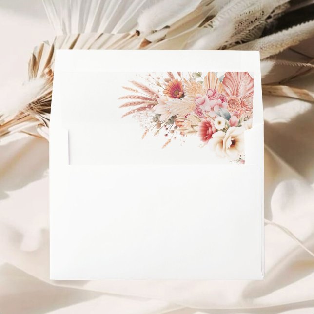 Romantic watercolor floral Wedding  Envelope Liner (Creator Uploaded)