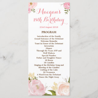 Romantic Watercolor Flowers Program - CUSTOM