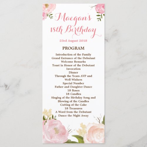 Romantic Watercolor Flowers Program _ CUSTOM