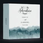 Romantic Watercolor Forest Wedding 3 Ring Binder<br><div class="desc">Lush watercolor in blues and greens mountain forest themed wedding large binder to collect your memories. To see the full collection of matching materials for this design please visit: https://www.zazzle.com/collections/rustic_forest_mountain_wedding-119965625201006103</div>
