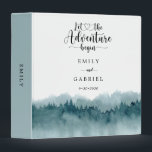 Romantic Watercolor Forest Wedding 3 Ring Binder<br><div class="desc">Lush watercolor in blues and greens mountain forest themed wedding large binder to collect your memories. To see the full collection of matching materials for this design please visit: https://www.zazzle.com/collections/rustic_forest_mountain_wedding-119965625201006103</div>