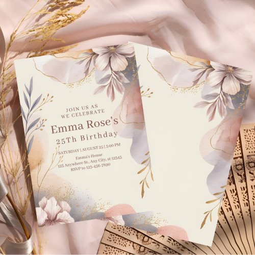 Romantic Watercolor Garden Party Invitation