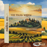 Romantic Watercolor Italian Wedding Photo Binder<br><div class="desc">A romantic wedding binder featuring a painting of Tuscany,  Italy. On the back is your custom photo. Beautiful as wedding planner,  wedding guestbook or photo album for a couple planning an Italian style wedding or a destination wedding.</div>