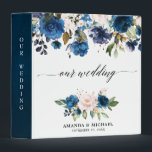 Romantic Watercolor Navy Blue Blush Rose Floral 3 Ring Binder<br><div class="desc">Elegant and modern romantic watercolor floral wedding 3 ring binder features a bouquet of Navy blue, blush pink, Purple, peach watercolor roses with matching foliage. Perfect for a fall / midsummer wedding. Please find more matching designs and variations from my "blissweddingpaperie" store. And feel free to contact me for further...</div>