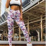Romantic Watercolor Pink Roses Floral Boho Leggings<br><div class="desc">Romantic Watercolor Pink Roses Floral Boho Leggings</div>