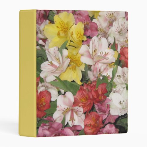 Romantic Watercolor Spring Bouquet Floral Design  Mini Binder
