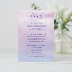 Romantic Watercolor sunset Wedding Enclosure Cards