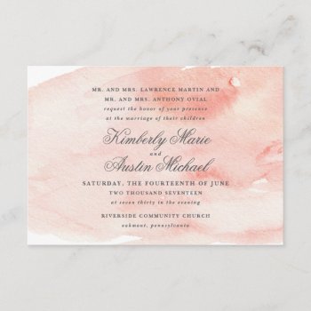 Romantic Watercolor Wedding Invitation by blush_printables at Zazzle