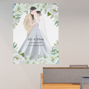 Romantic Watercolor Wedding Wall Decal