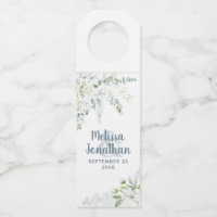 Romantic watercolor white flowers wedding custom