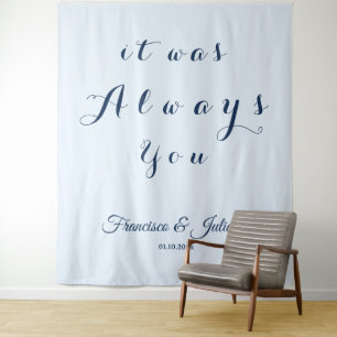Romantic Waterfront Wedding Tapestry