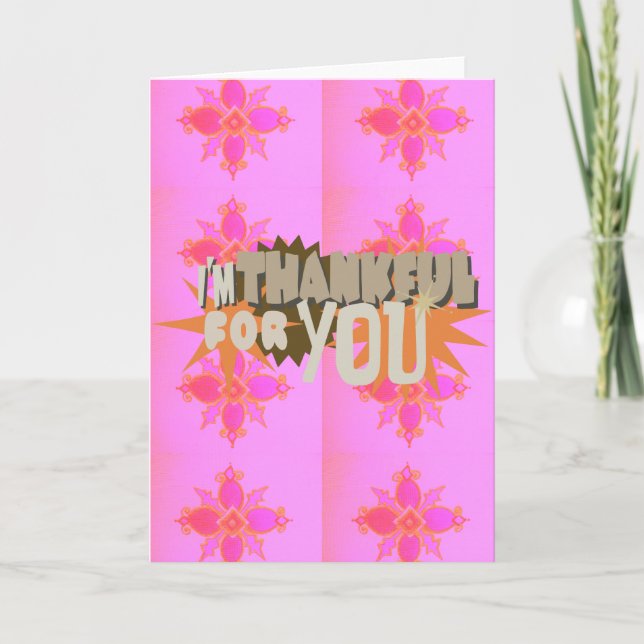 Romantic Way To Say Thank-You Thank You Card (Front)