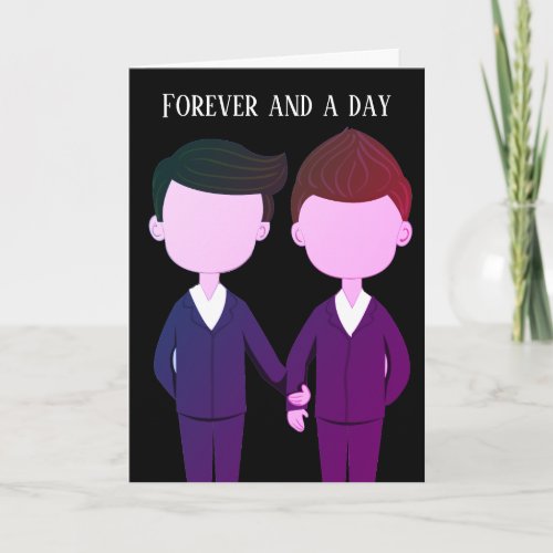 Romantic Wedding Anniversary Gay Men Couple