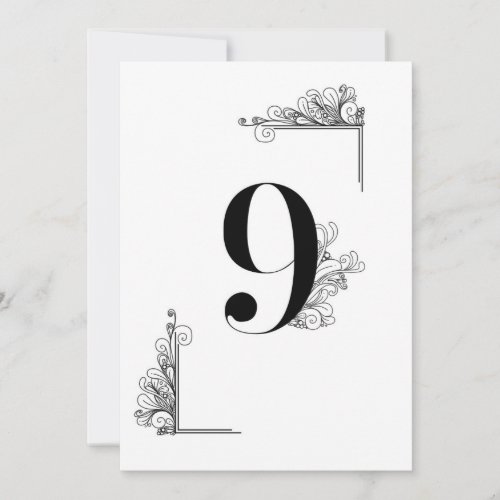 Romantic Wedding table to number card