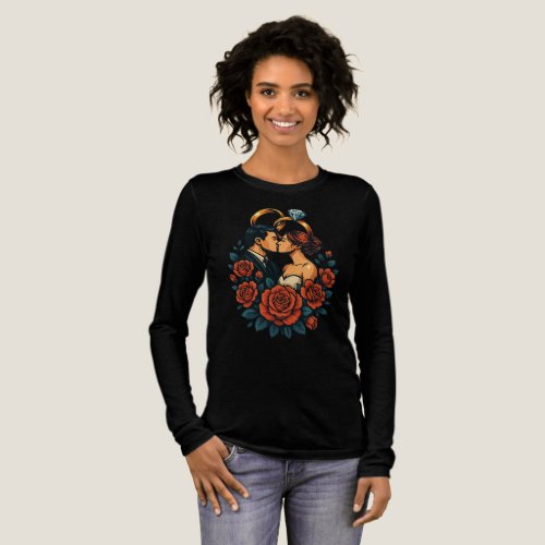 Romantic Wedding Couple Long Sleeve Shirt 