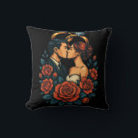 Romantic Wedding Couple Long Sleeve Shirt  Throw Pillow<br><div class="desc">Celebrate love with comfort and style. This Bella Canvas Tri-Blend Long Sleeve Shirt features an exclusive romantic design of a wedding couple, delicately framed by bold floral elements and classic wedding rings — all in a stunning 3D vector-style illustration. Made with ultra-soft, lightweight fabric, this long sleeve tee feels as...</div>