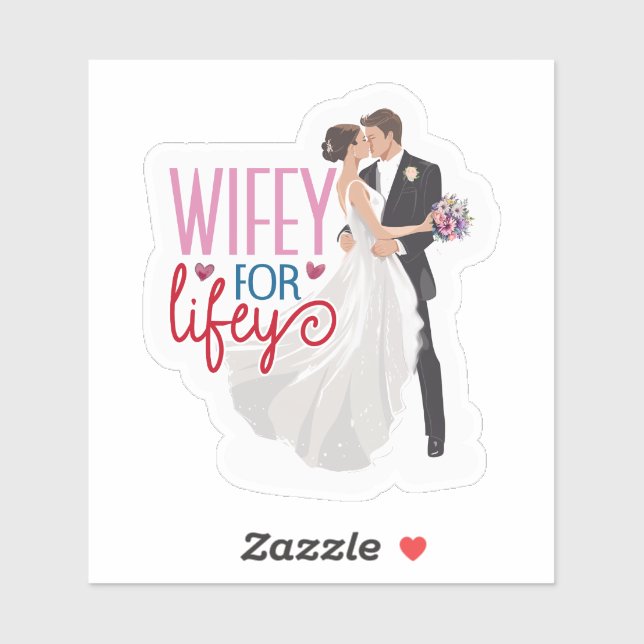 Romantic Wedding Couple Sticker (Sheet)