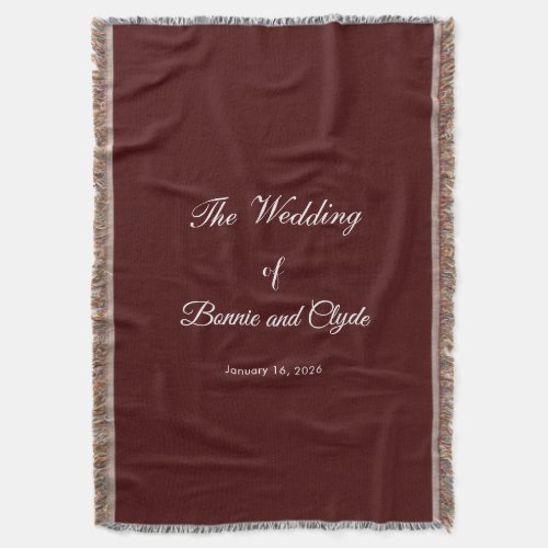 Romantic Wedding Day Celebration Burnt Maroon