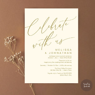 Romantic Wedding Dinner Party, Celebrate with us Invitation