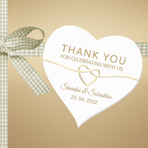 Romantic Wedding Favor Heart Sticker