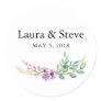 Romantic Wedding Flower Wedding Design Classic Round Sticker