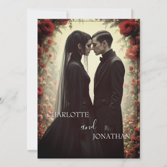 Romantic Wedding in Black Elegance (Front)